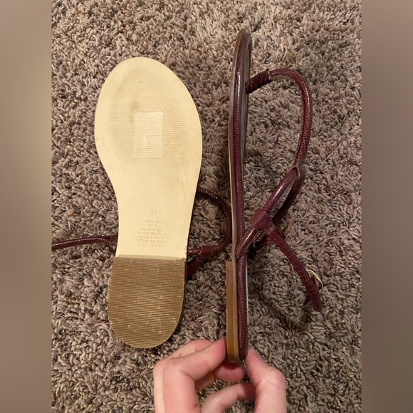 Brown leather H&M sandals size 8 - Picture 3 of 3